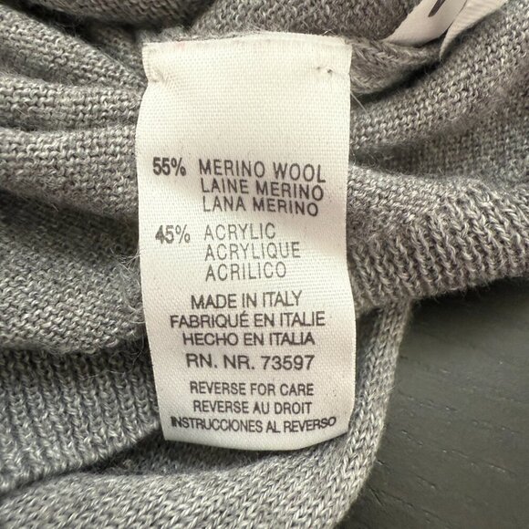 NWOT Giglio Rosso Wool Mock Neck Sweater Pullover Men's XXL Gray Italian Casual - Picture 11 of 12